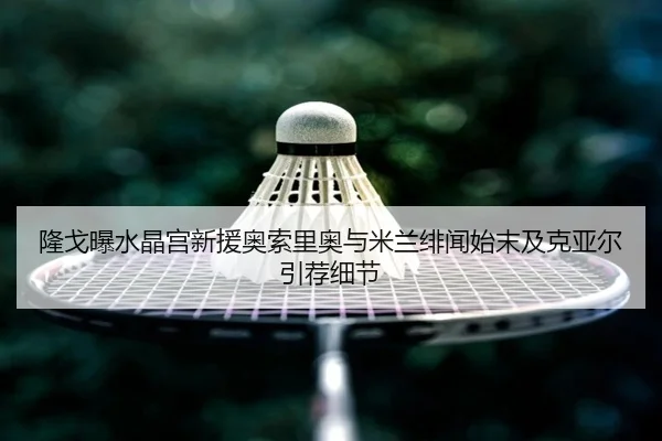 隆戈曝水晶宫新援奥索里奥与米兰绯闻始末及克亚尔引荐细节 | kaiyun